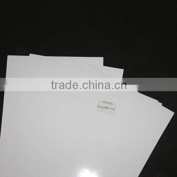 150gsm waterproof adhesive-backed a4 glossy photo paper for dye,pigment ink