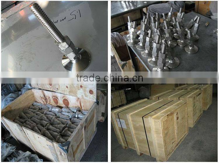 Stainless steel leveling foot with 3/8-16 Thread