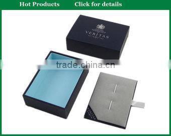Fancy packaging cufflink box for gift with velvet lining