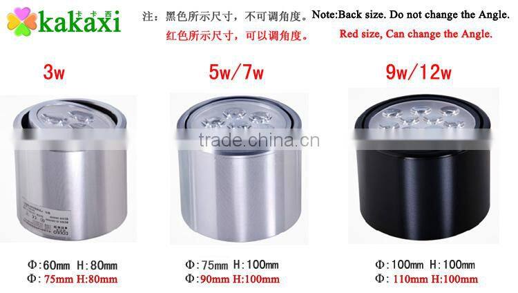 Kakaxi Factory Sales 3w 5w 7w 9w 12w Dimmable LED Downlights Led Ceiling Light Spotlights