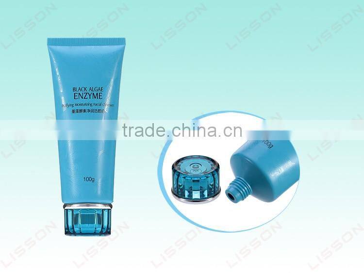 D40 70Ml-180Ml Face Cleanser Cosmetic Tube With Transparent Colored Cap