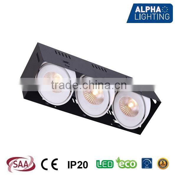 Adjustable ce saa cob led downlight,dimmable led downlight rotable led ceiling light