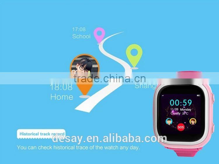 Desay SOS Two-way Calling GSM(2G) SIM BT3.0 Anti-lost GPS/LBS Tracking Watch IOS Android for kids DS-C602