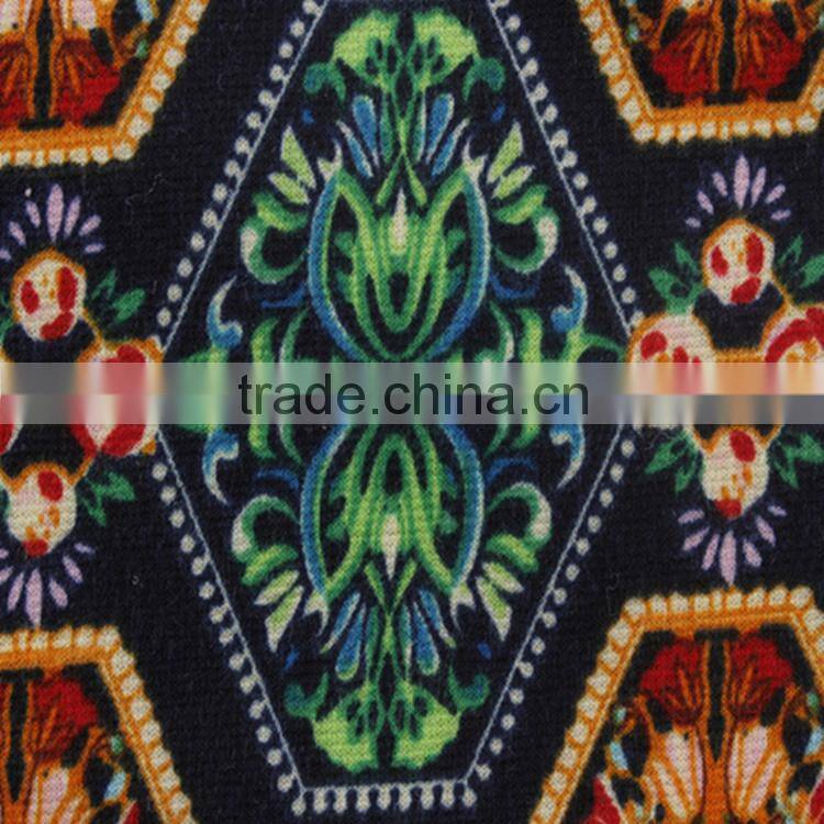 100% cotton fabric china textiles big pattern print for beautiful one-piece dress
