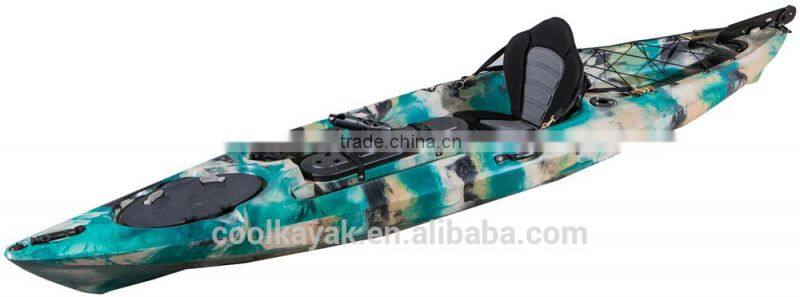 No inflatable fishing pedal ocean kayak made in China cheap plastic wholesale kayak