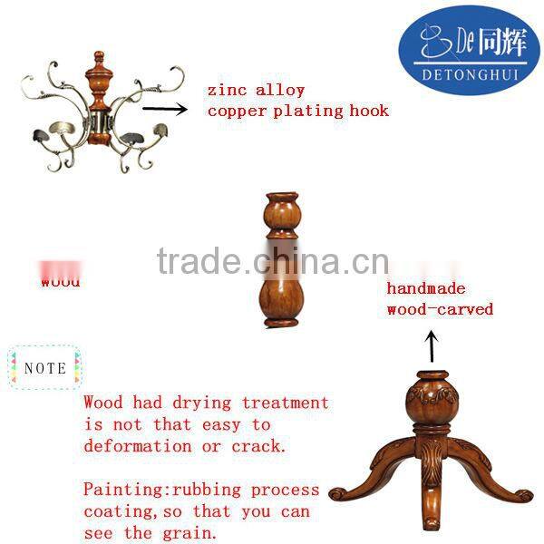 home furniture antique hand-carved solid wood clothes hanger stand(S-14)