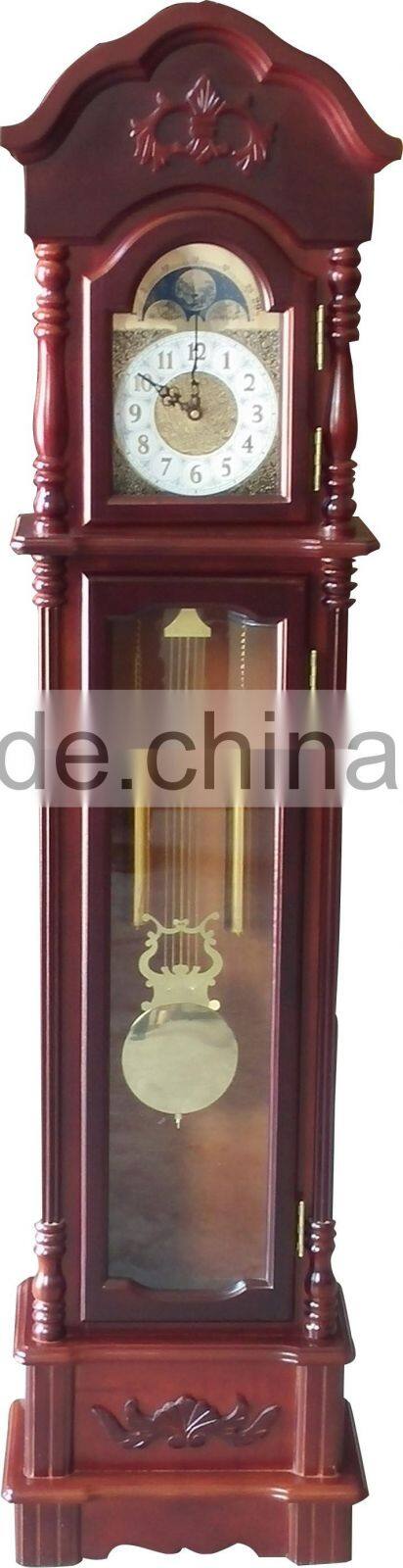 Hot selling wood floor mat alarm clock with pendulum