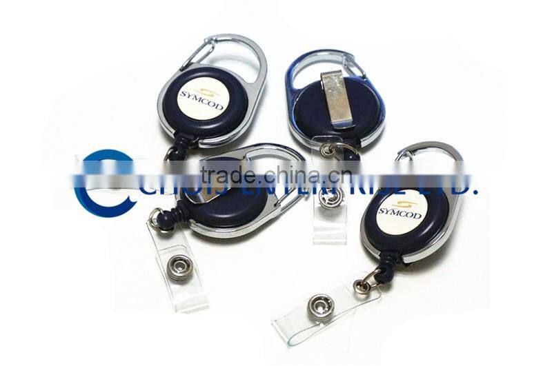 Custom Printing Colored Carabiner Reel, Badge Reel