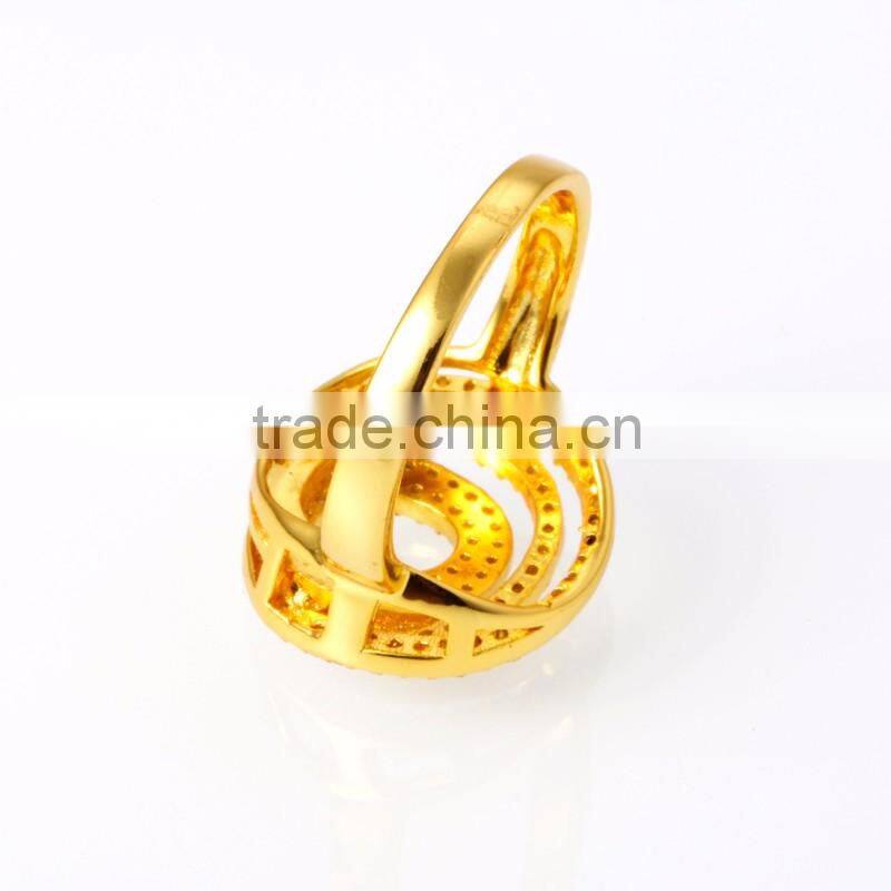 Fashionable dubai 18k gold plated jewelry , CZ pave diamond jewelry