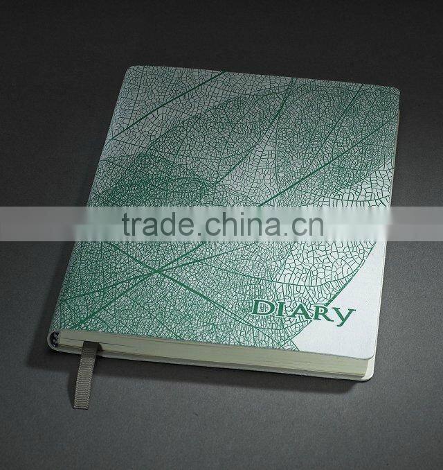 2014 Popular leather loose-leaf metal ring diary