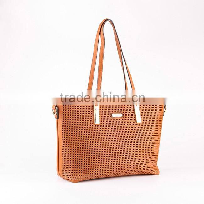 10778 Good Price Brown Color Laser Large PU Tote Bag for Women