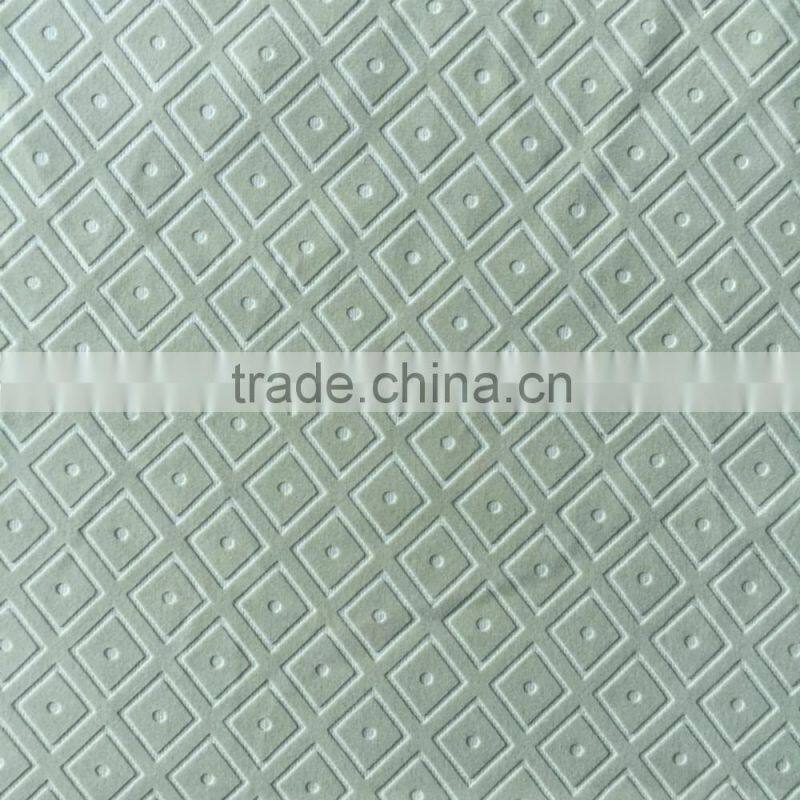 2016 new style 3D press pattern flock fabric for upholstery, cushion, bag