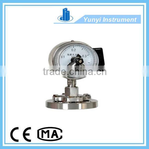 electric contact pointer gauge with diaphragm