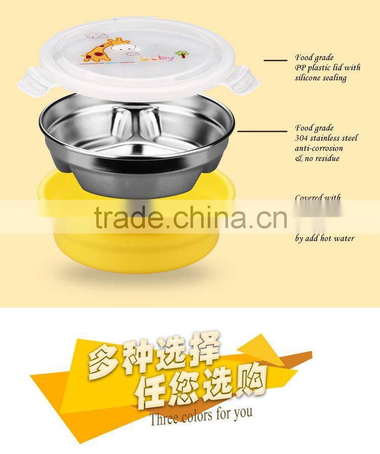 stainless steel household items of kids food warmer lunch box with dividers