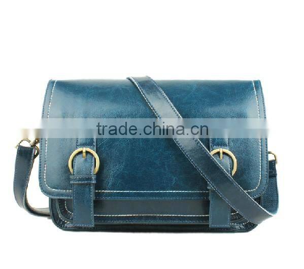 European preppy style bag simple leather cross body bag