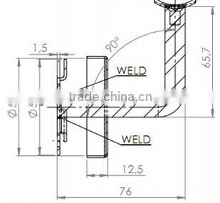 High Quality Polished Stainless Steel Handrail Bracket