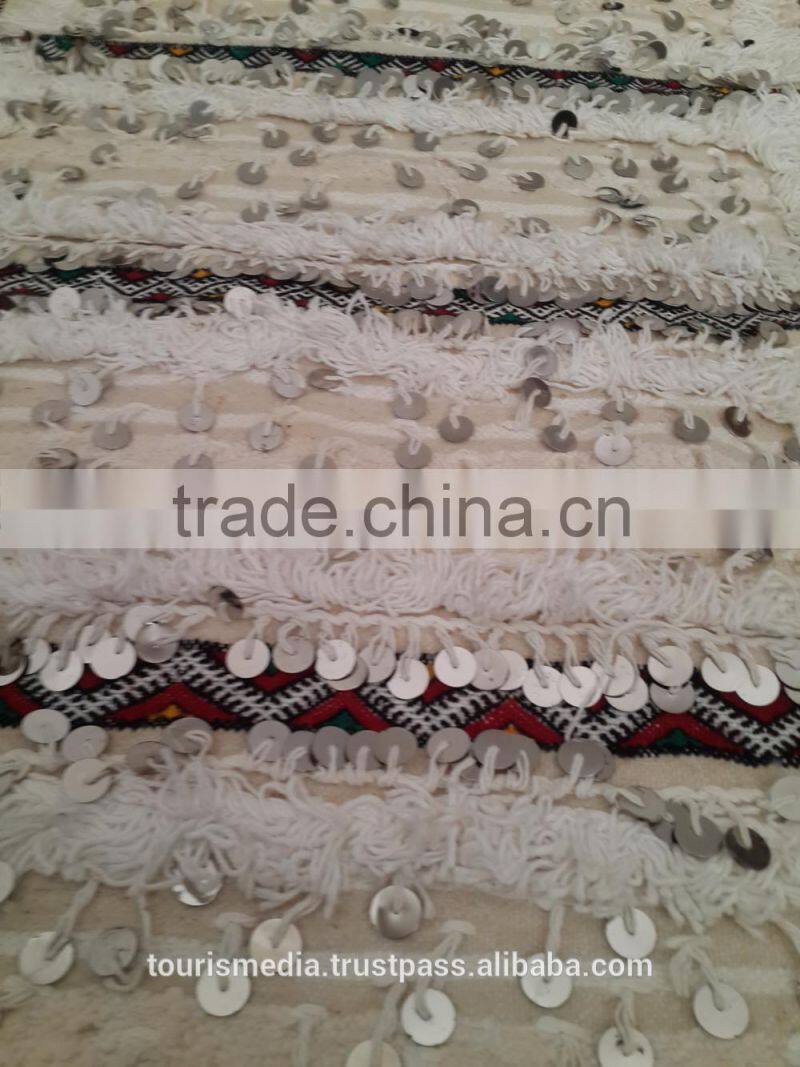 Vintage Moroccan wedding blanket 240cm x 142cm wholesale of handira