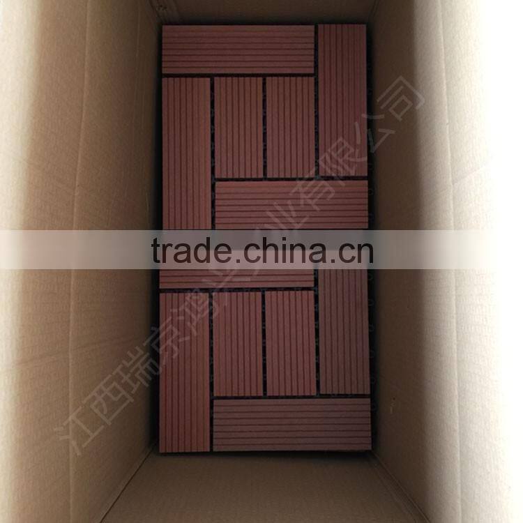 DIY style anti-uv wood composite decking for indoor terrace place