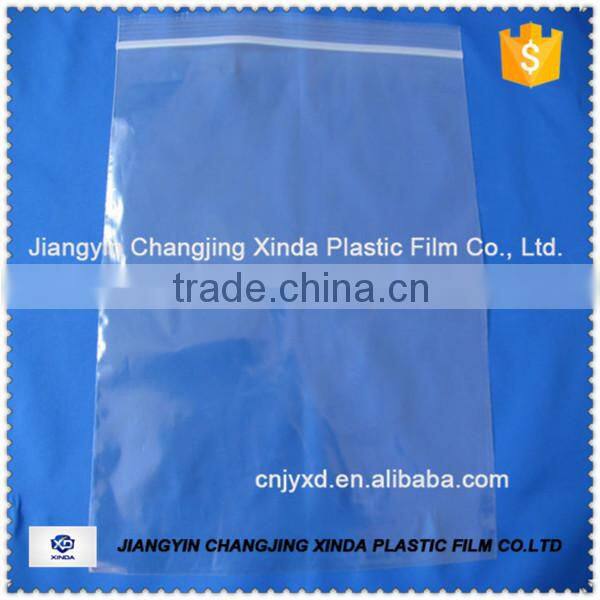 LDPE virgin plastic zip lock bag for food