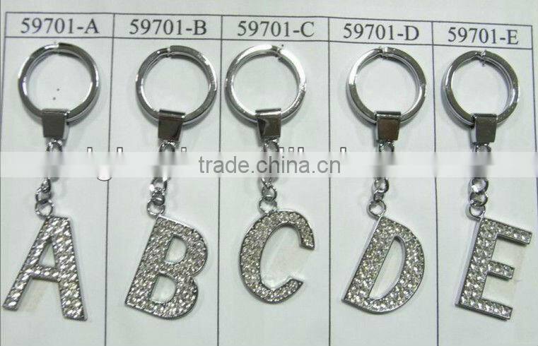 crystal letters key chain