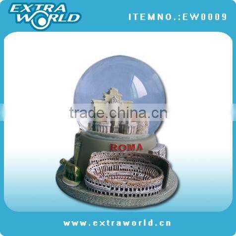 resin dolphin snow ball souvenir for tourist