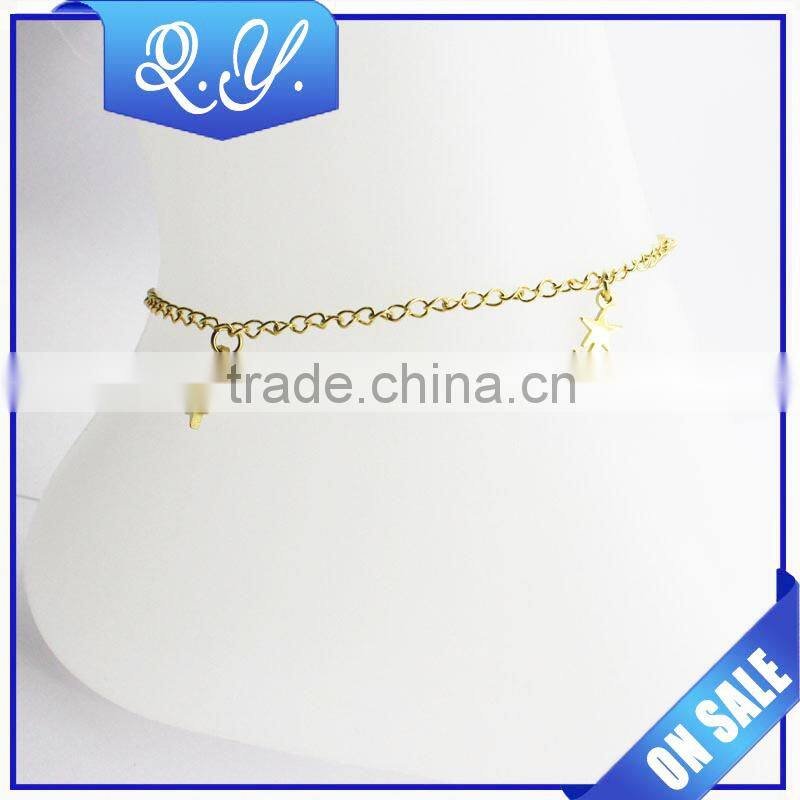 18K Gold Plated Stainless Steel Foot Jewelry Anklet Chain Gold Chain Design for Girls
