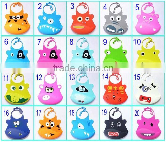 Baby Bibs, Novelty Creature Baby Girls Boys Silica Clasp Bibs