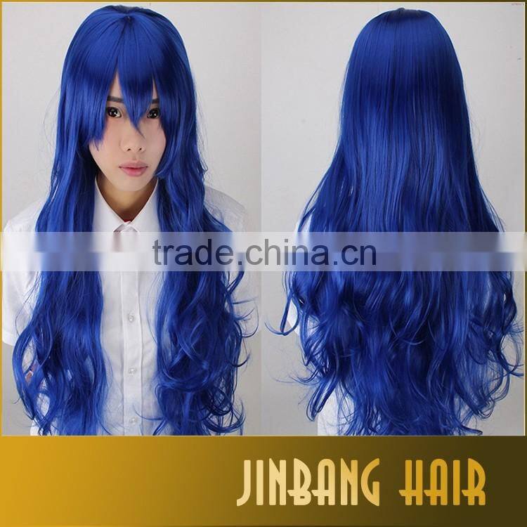 2016 hot sale Cheap good quality Synthetic cosplay wigs 80cm long Wavy female fashion looking wigs of for sale