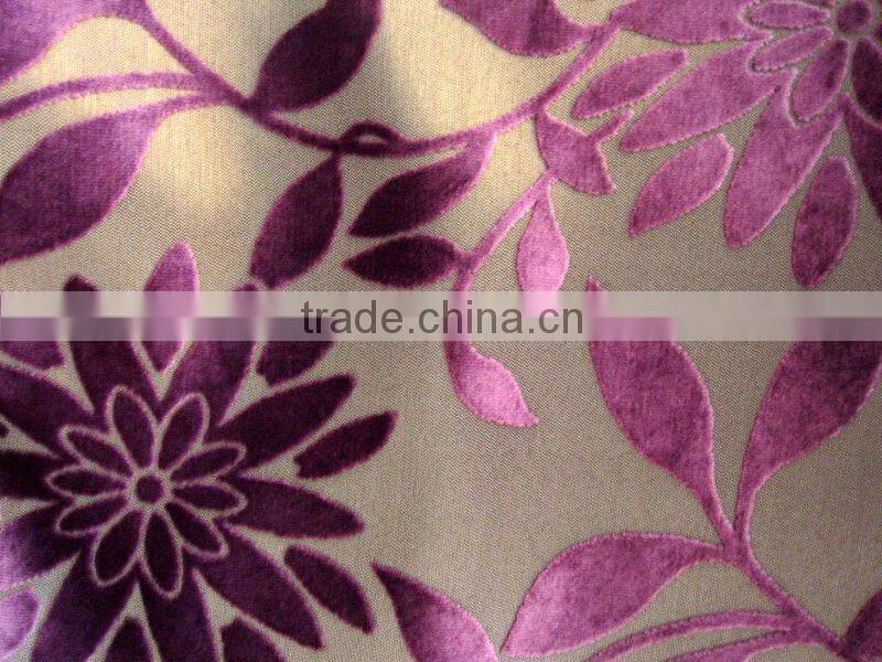 woven burnt out velvet furniture fabric for decoration