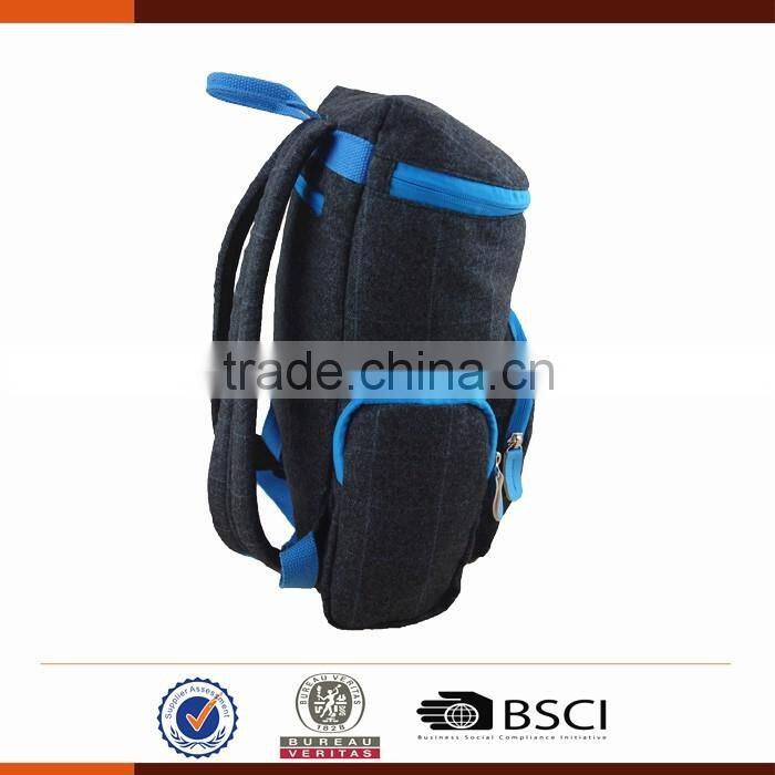 Customizable Plain Cotton Square Backpack College Bag