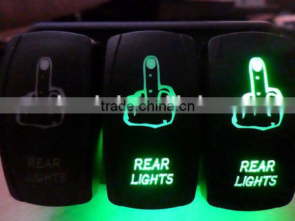 High Quality 5 pin 12v 24v Auto / Marine Led light Rocker switches