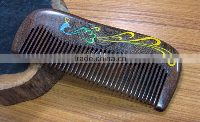Special Gift Ebony Sandalwood Curved Comb