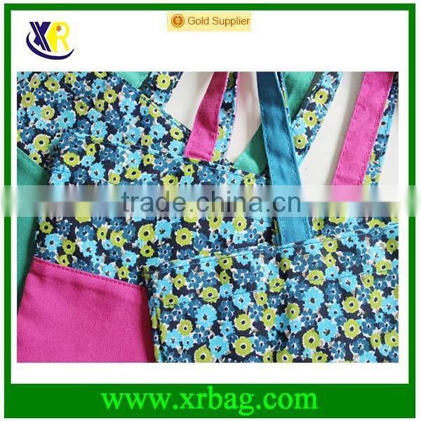 Custom colorful matching standard size canvas tote bag