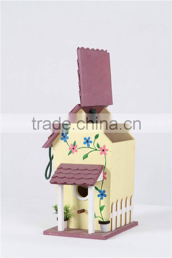 Eco-friendly decorative MDF pet birdhouse