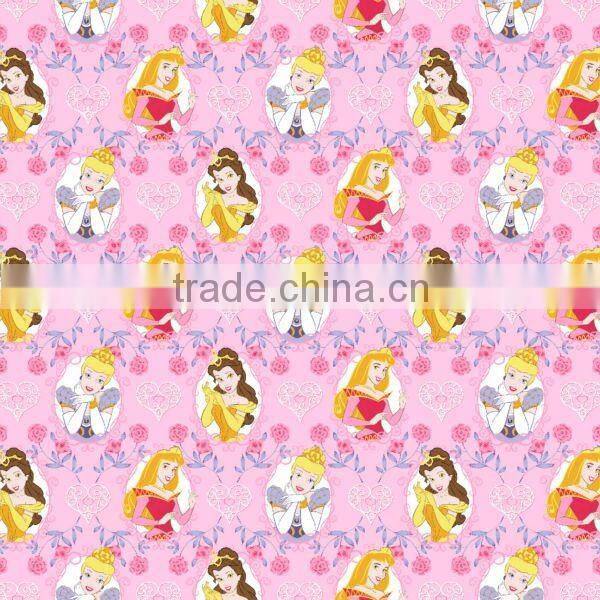 super soft cinderella print coral fleece fabric