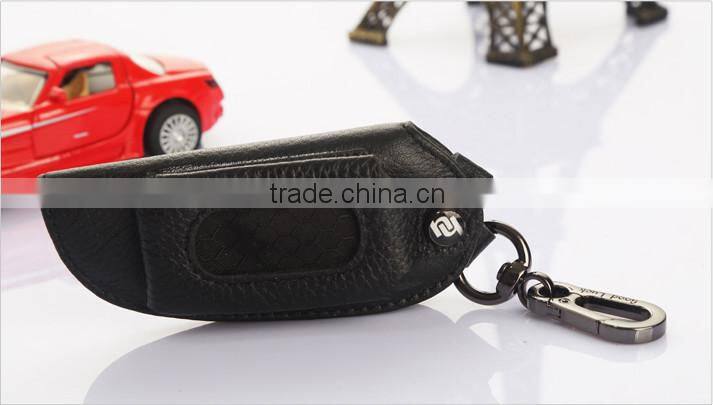fashion luxury leather car key holder with hook key chain holder