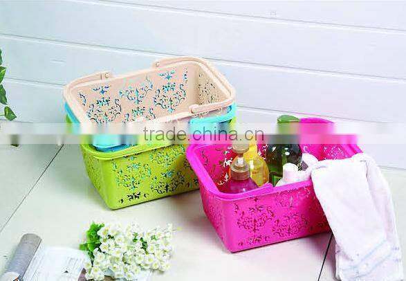 plastic storage basket