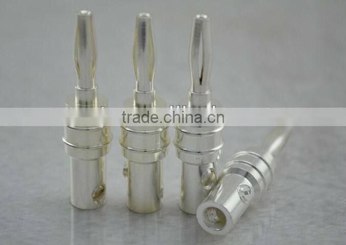 Audiocrast Pure Silver Plated Banana Plug Speaker Cable Wire Connector