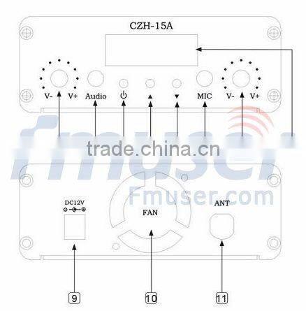 15FSN fm radio transmitter 15w