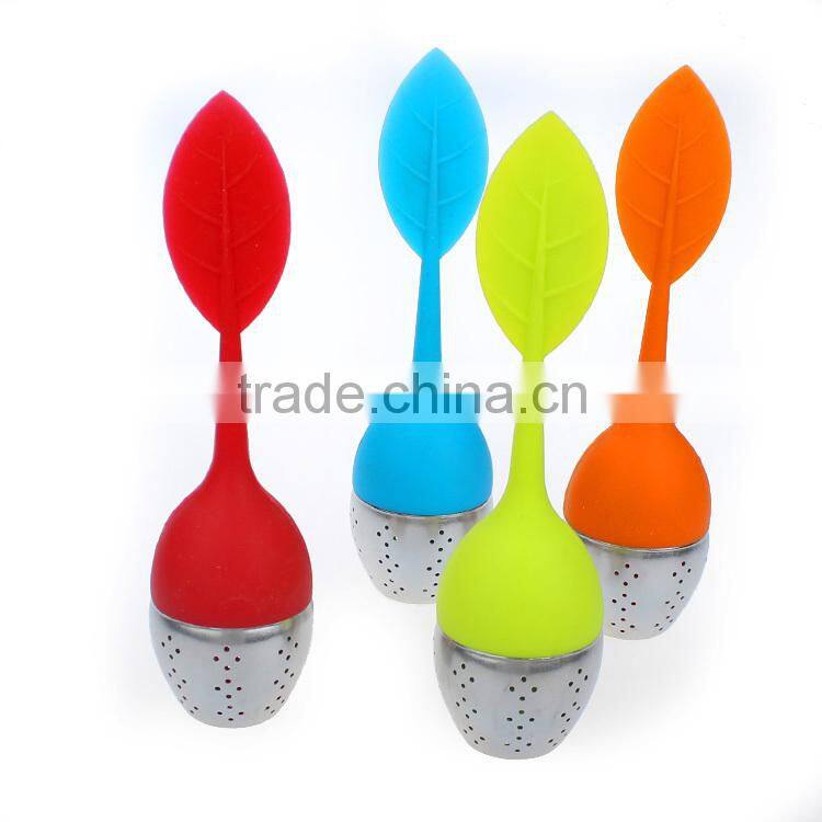 New Silicone Infuser Loose Tea Leaf Strainer Herbal Spice Filter Diffuser