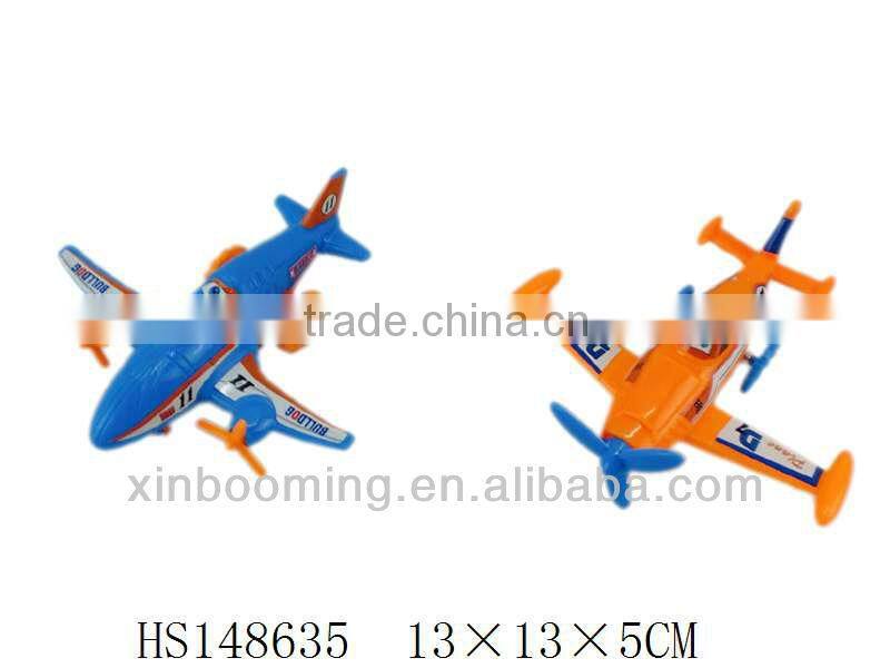 Plastic toys funny cartoon pull back plane toys for kids