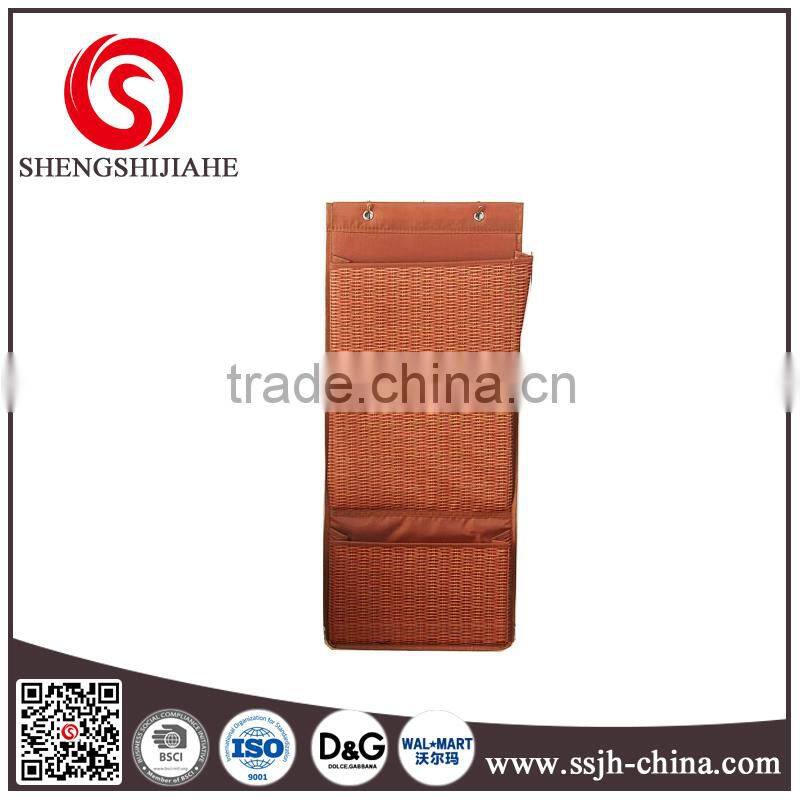 foldable over the door hanging rattan storage organizer