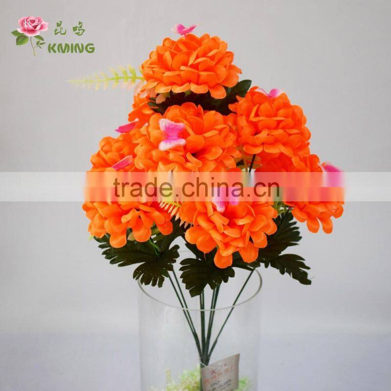 artrificial mum ball with butterfly edge curl chrysanthemum flower