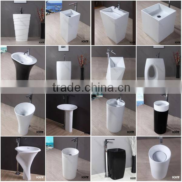 acrylic solid surface Bathroom table top Round Wash Basin Type