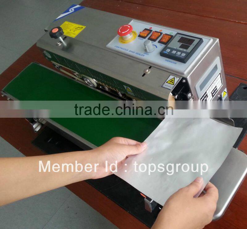 Hot selling Continuous Plastic bag sealing machine Shanghai Price
