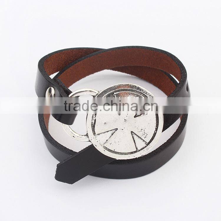 2015 Hot sale adjustable wrist leather bracelet