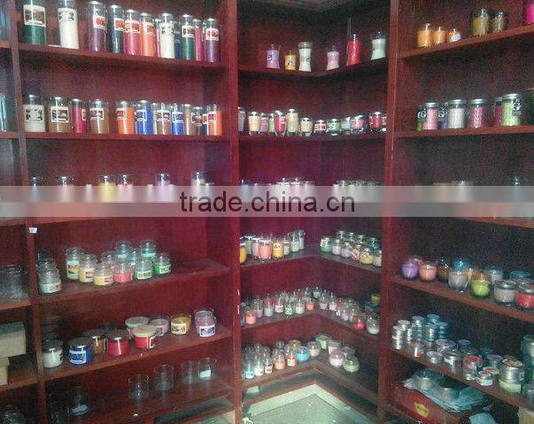 candle in glass jar, scent or unscented, color candle for wedding party or christmas decoration