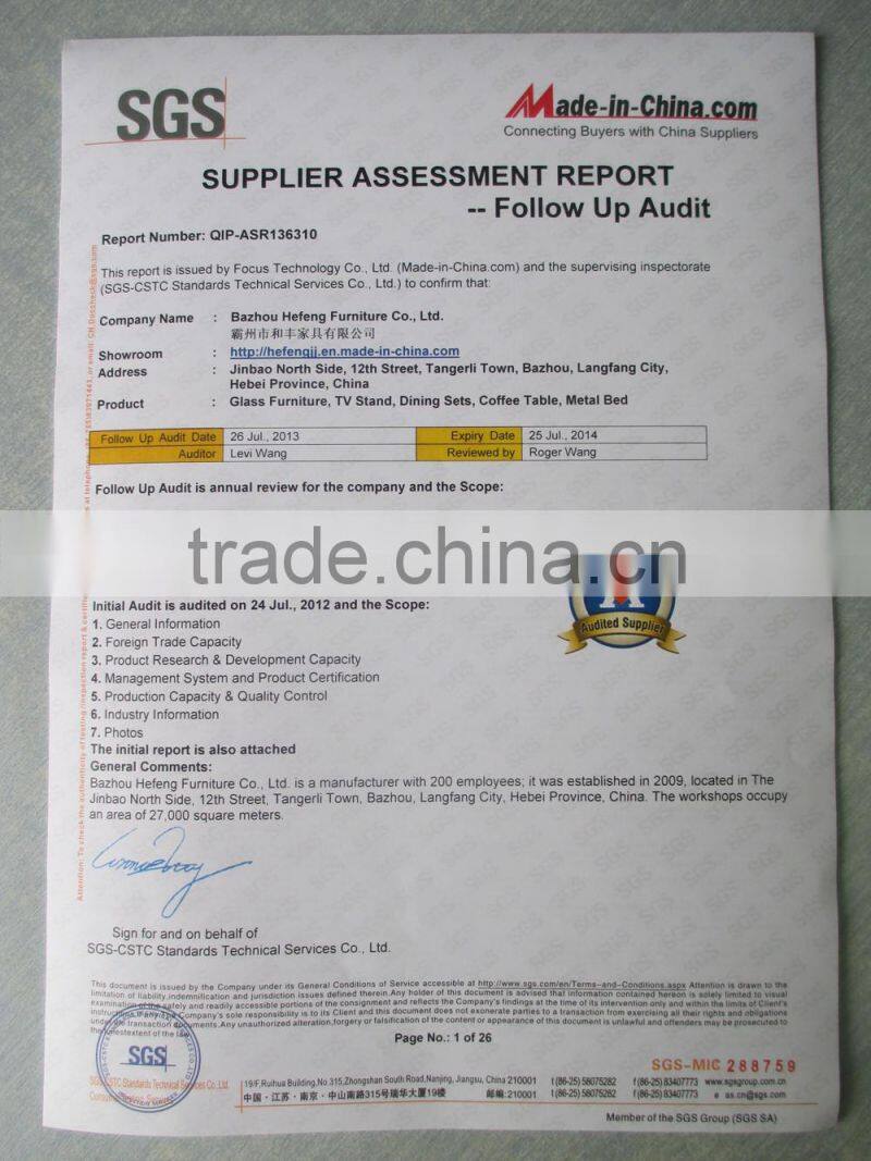 Luxury Glass Coffee Table living room furniture