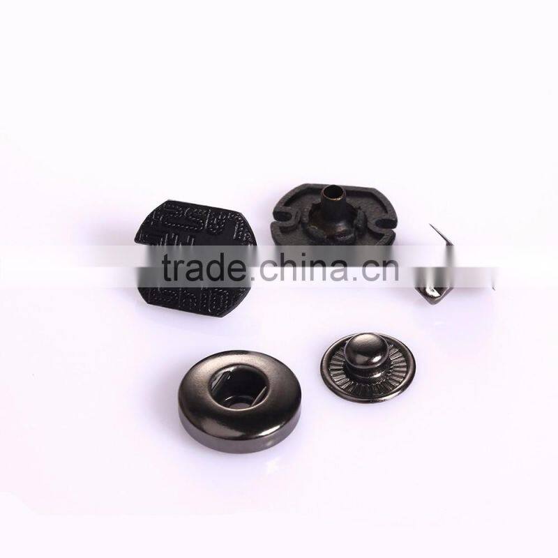 Casual plating snap fasteners prong snap button metal press clothes button