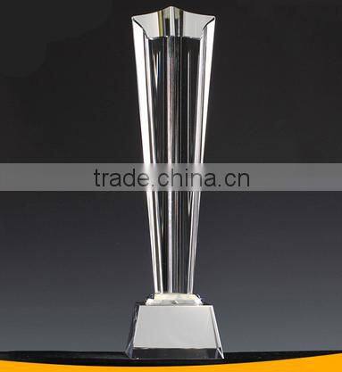 3D laser golf ball shape crystal trophy